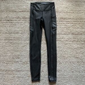 Lululemon Speed Up Tight Foil 28” Grey Silver Size 2